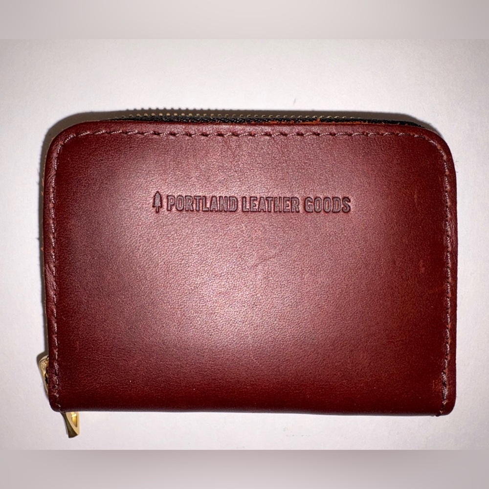 Small Zip Leather Wallet by Portland Leather